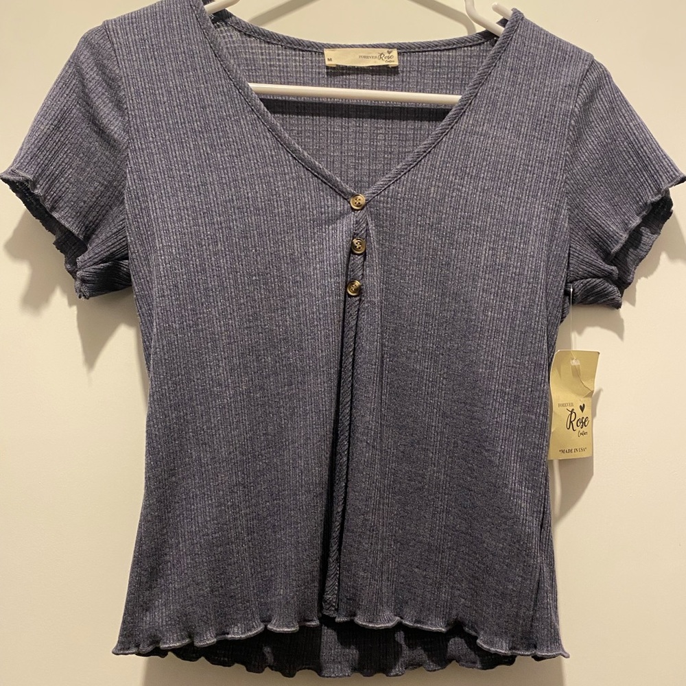 ‧͙⁺˚*･༓☾Forever Rose Couture, Medium, buttoned up blouse☽༓･*˚⁺‧͙